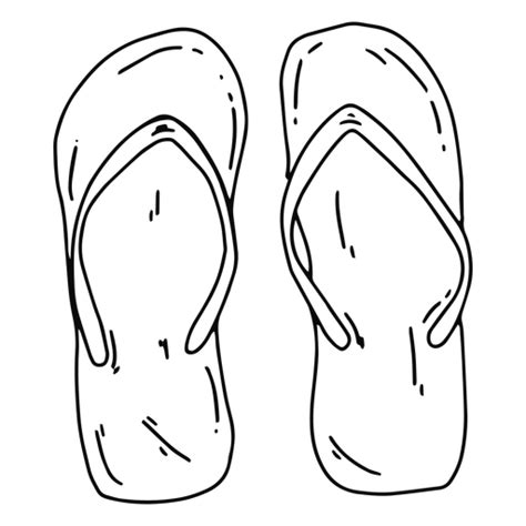 Flip Flops Stroke Png And Svg Design For T Shirts