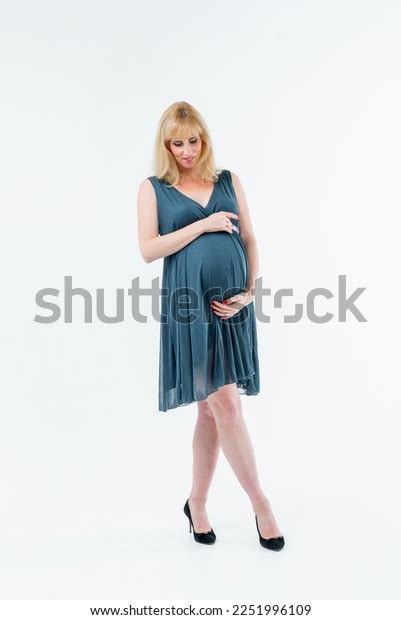 Beautiful Pregnant Blonde Pink Dress Poses Stock Photo 2251996109 Shutterstock