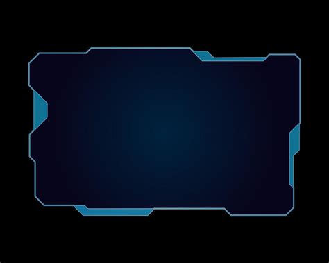 Hologram Frame Screen Science Technology Blue Background Illustration