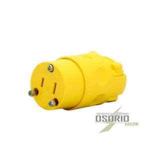 Conector Aéreo 2x15A 125V con L T PVC Amarillo Linea Conduit