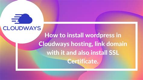 How To Install Wordpress In Cloudways Web Hosting YouTube