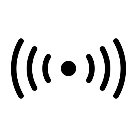 Sound Radio Wave Icon Vector Wifi Sound Signal Connection For Graphic