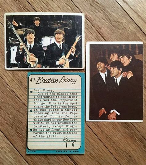 Beatles Trading Cards Set Of Sixteen Original Cards From Etsy