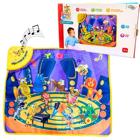 Tapete Musical Infantil Baby Sons De Animais Luz Feira Da