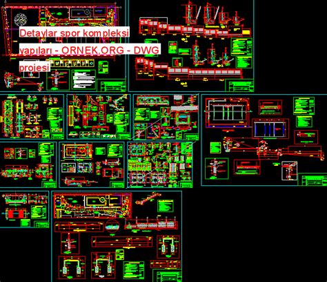 Detaylar Spor Kompleksi Yap Lar Dwg Projesi Autocad Projeler