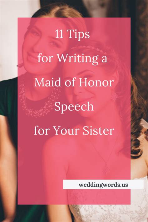 11 Tips For Writing A Maid Of Honor Speech For Your Sister Maid Of Honor Speech Matron Of