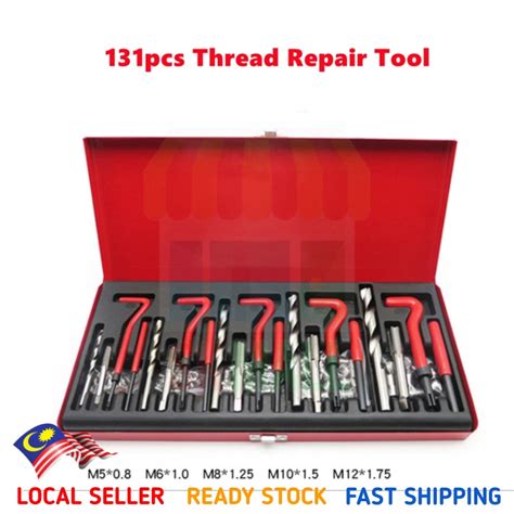 131pcs M5 M6 M8 M10 M12 Helicoil Thread Repair Insert Kit Auto Repair Tool Helicoil Wire Threads