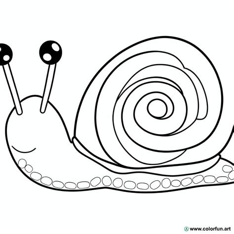 Coloriage facile d escargot à Télécharger ou à Imprimer gratuitement