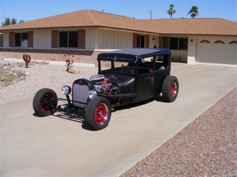 RARE 1927 MODEL T TUDOR RAT ROD MODEL A LOOK CHOPPED 3 SLIDING