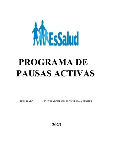 Programa DE Pausas Activas V5 PROGRAMA DE PAUSAS ACTIVAS REALIZADO