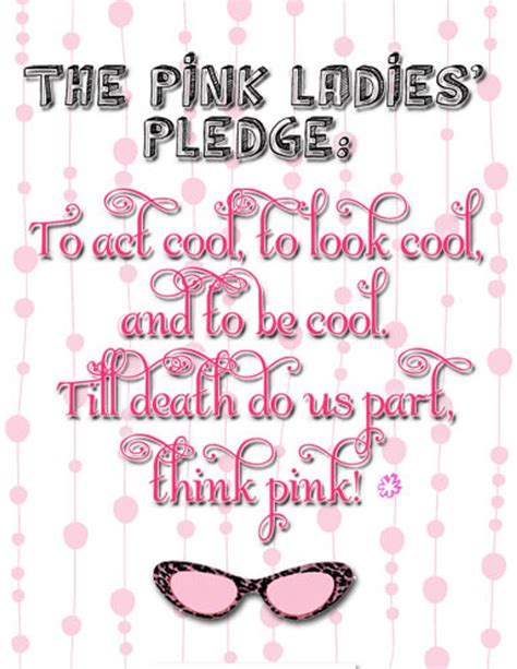 The Pink Ladies Pledge Poster