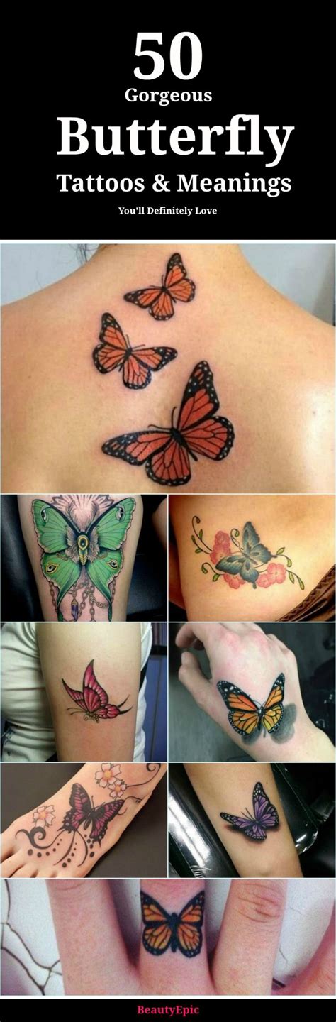 50 Gorgeous Butterfly Tattoos And Their Meanings You Ll Definitely Love Butterfly Tattoo