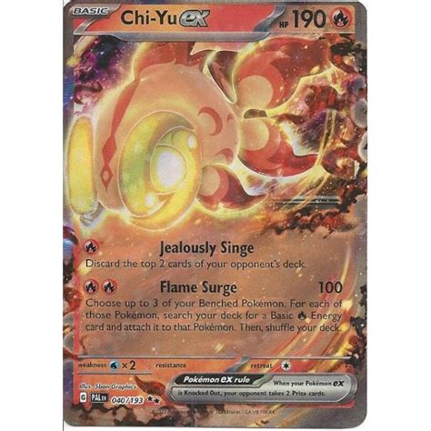 Pokemon Trading Card Game 040 193 Chi Yu Ex Rare Double Card SV 02