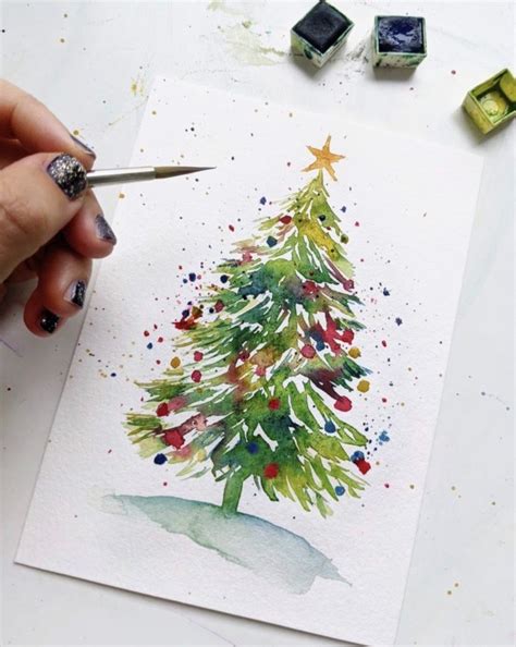 Watercolour Class Festive Christmas Tree With Bianca Rosen Art