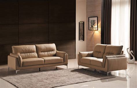 Genuine Leather Sofa And Loveseat Set Baci Living Room