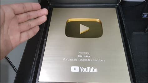 A minha placa de 1 milhão de inscritos chegou YouTube