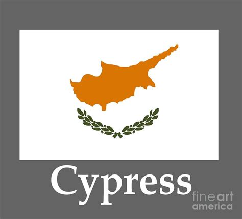 Cypress Flag And Name Digital Art by Frederick Holiday