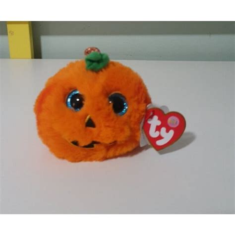 Ty Toys Ty Puffies Seeds Halloween Jackolantern Pumpkin 22 New With