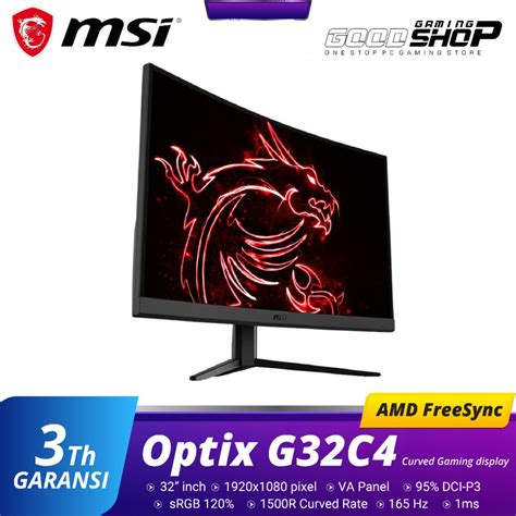 Jual MSI OPTIX G32C4 MONITOR 32 Full HD 1080p 165Hz 1ms VA Shopee