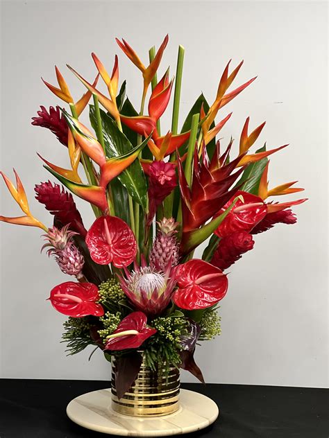 Tropical Floral Arrangement In West Covina Ca Maya Studio Florist