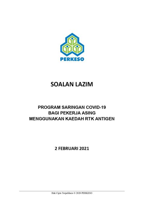 Surat Edaran Pikm Ke Perluasan Skop Program Saringan Covid