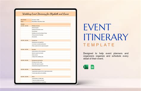 Tour Itinerary Template in Excel, Google Sheets - Download | Template.net