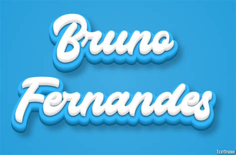 Bruno Fernandes Efecto De Texto Y Dise O De Logotipos Celebridad