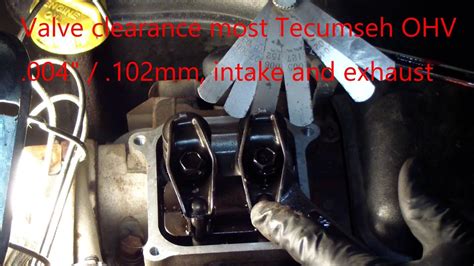 Tecumseh Ohv Snowblower Engine Valve Adjustment Youtube