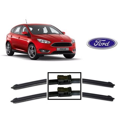 Par De Palhetas Limpador De Parabrisa Dianteiro Novo Ford Focus Ano