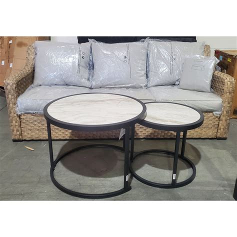 Better Homes Gardens River Oaks Outdoor Sofa And Nesting Tables