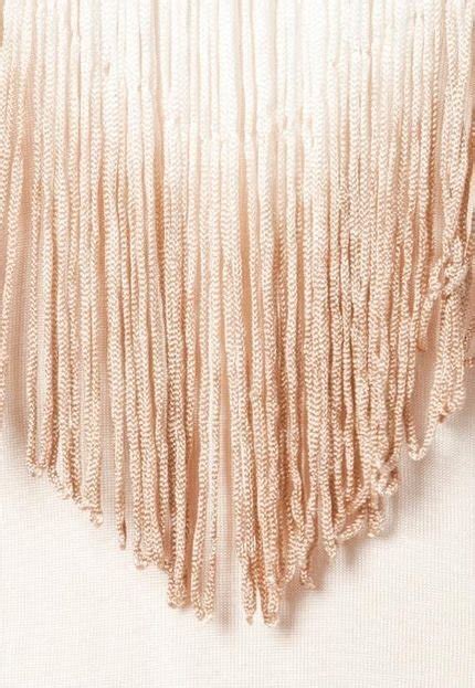 Vestido Afghan Franjas Nude Compre Agora Dafiti Brasil