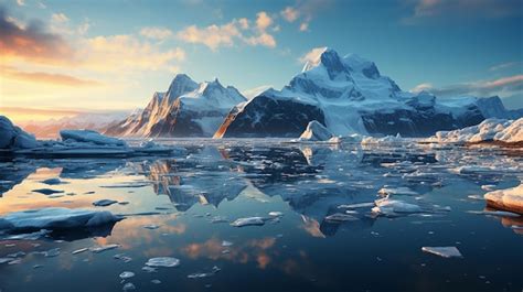 Perigo Oculto Do Iceberg E Conceito De Aquecimento Global Foto Premium