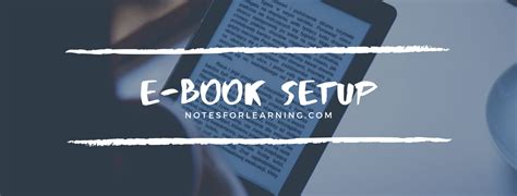 book setup notes  learning