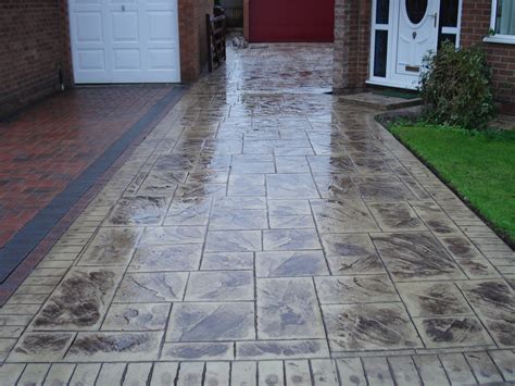 Slate Styles Pattern Imprinted Concrete Driveways Wigan Dh Driveways