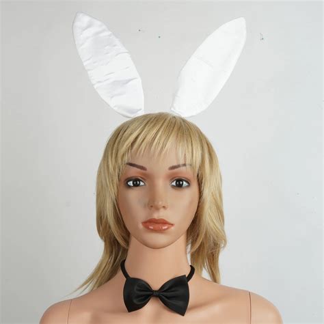 Rabbit Ear Headband Collar Bow Tie Costume Cuffs Bunny Tail Ball