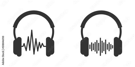 Headphone And Sound Waves Icon Headphones Icon With Sound Wave Beats