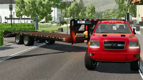 20ft Gooseneck Trailer V1 0 Fs22 Mod Download