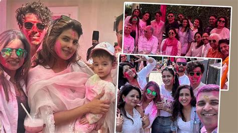 Priyanka Chopra Nick Jonas Malti Mannara Chopra Holi Celebration