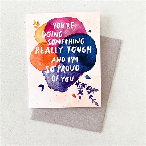 Im So Proud Of You Greeting Card Watercolor Card For Friend