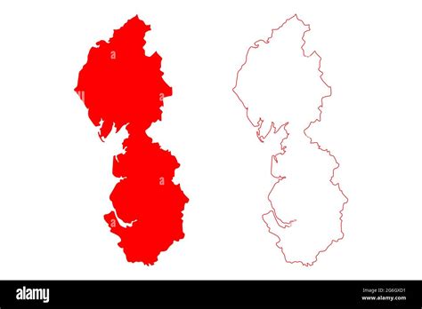 North West England Region (United Kingdom, Region of England) map ...