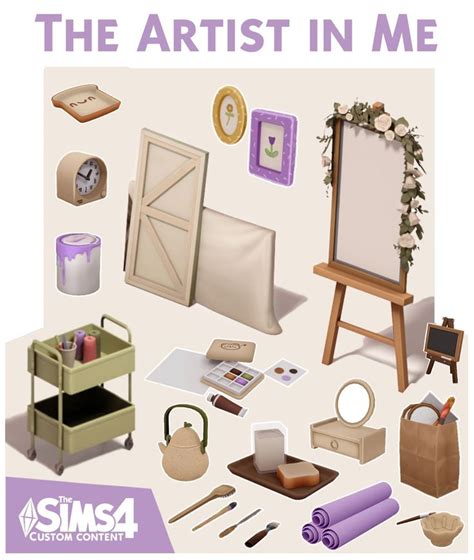 The Artist In Me Poster Is Shown With Various Items