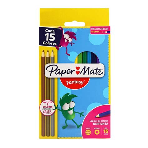 L Pices De Colores Paper Mate Fantasy Piezas Walmart