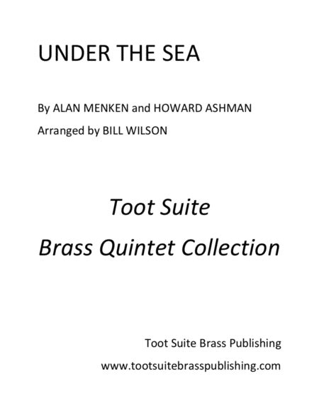 Under The Sea Arr Bill Wilson By Alan Menken Sheet Music For Brass