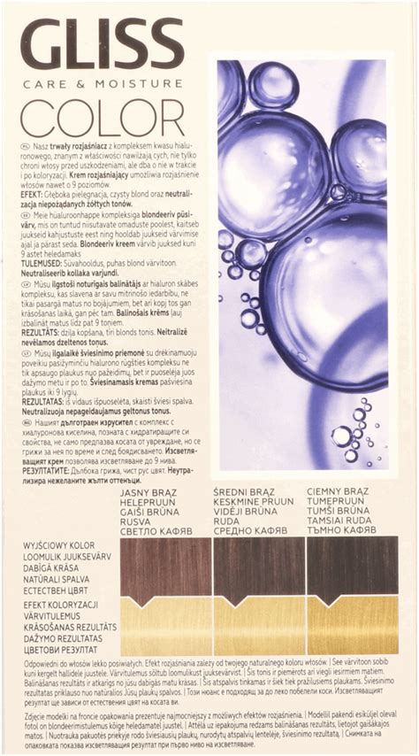 SCHWARZKOPF GLISS COLOR Care Moisture rozjaśniacz do włosów do 9