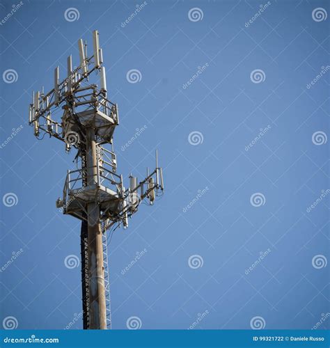 A cellphone antenna stock photo. Image of microwave, high - 99321722