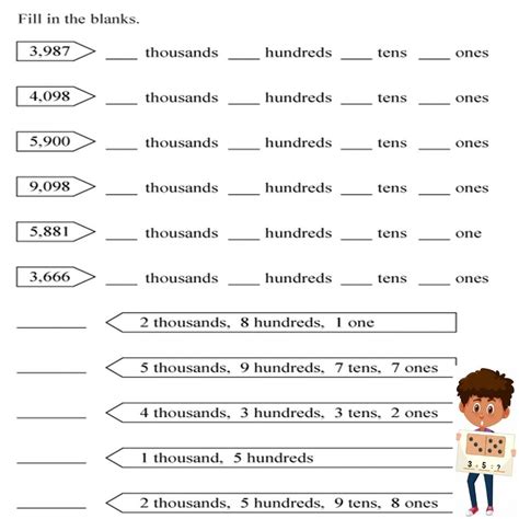 Place Value Thousands Hundreds Tens Ones Worksheets Worksheetscity