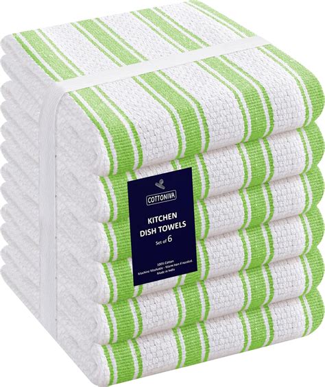 Cottoniva Premium Kitchen Towels Pack Of 6 100 Cotton