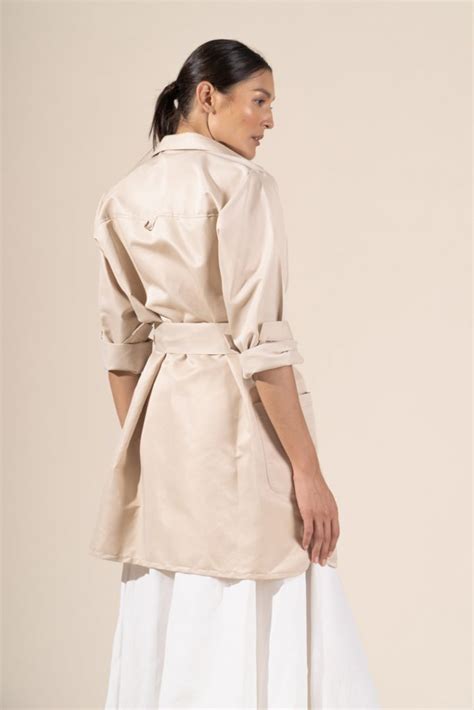 Lily In Nude Protective Outerwear Trench Coat Atelier Debbie Co