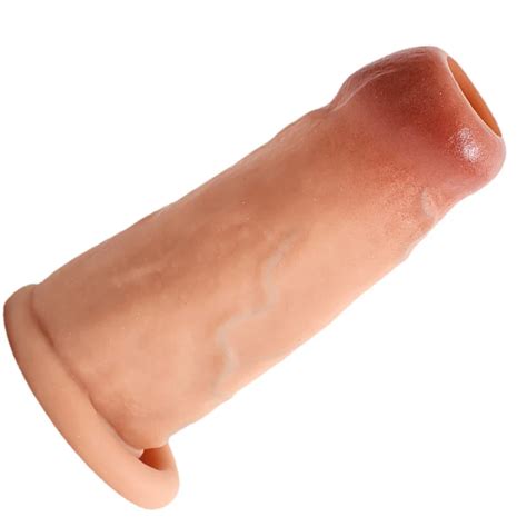 Open Head Penis Sleeve Extender Para Homens E Casais Aumentar O Galo