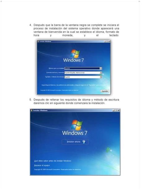 MANUAL DE INSTALACION DE UN SISTEMA OPERATIVO WINDOWS 7 Pdf